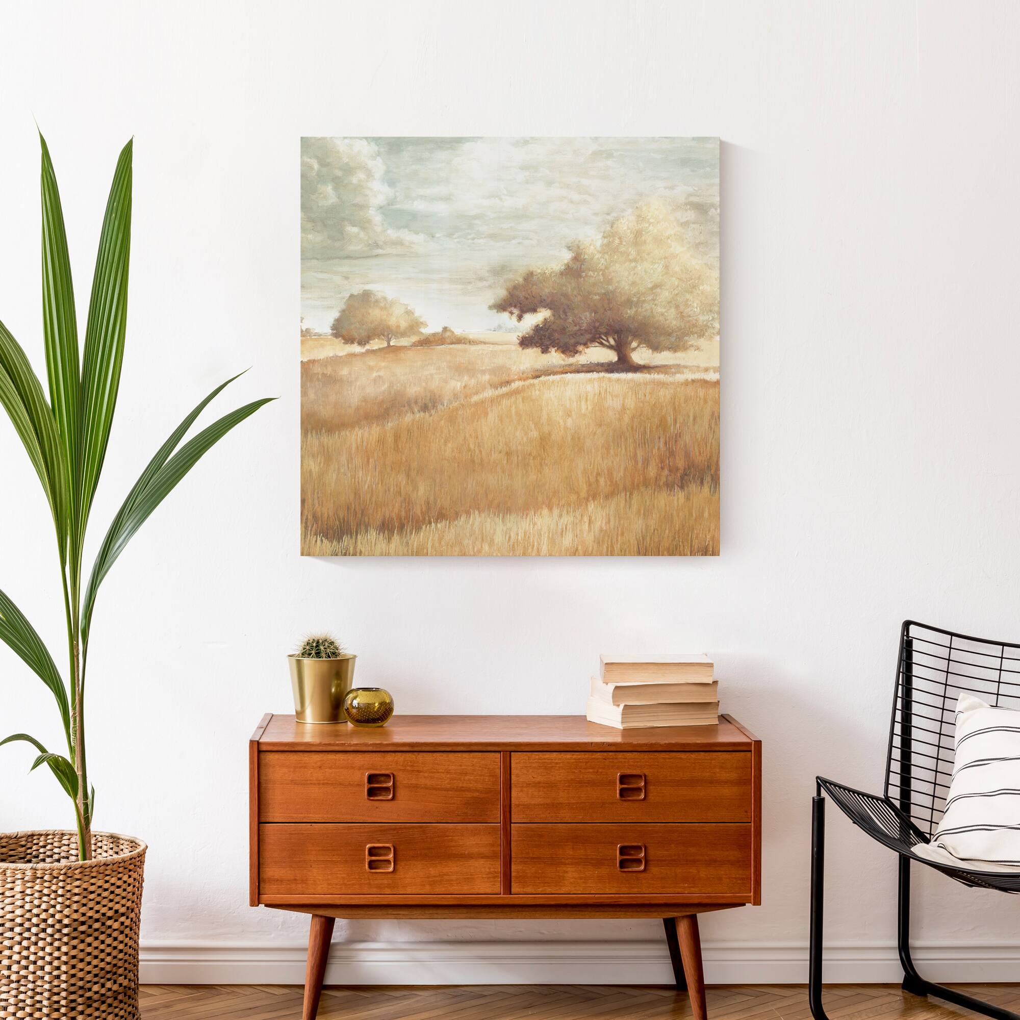 Golden Wheat Field Canvas Wall Art